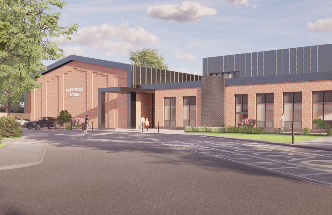 Visual showing a CGI of the new leisure centre