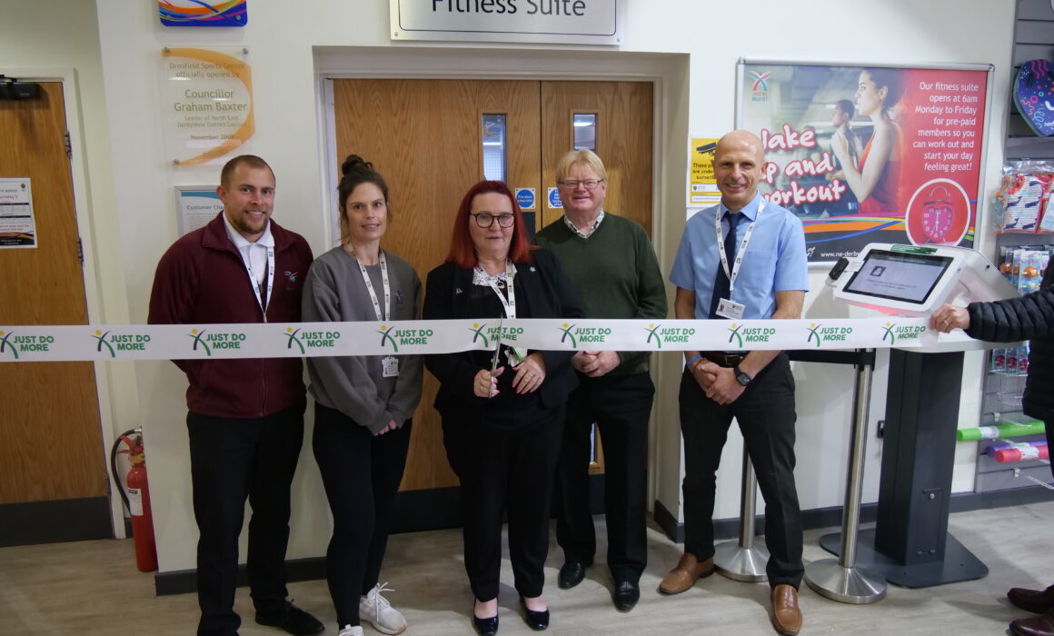 Cllr's and staff members opening Gym